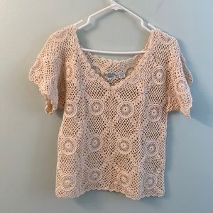 Vintage Joy of the Islands cotton crochet top